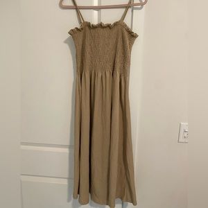 H&M Tan Midi Dress